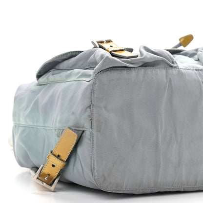 Prada Nylon Vela Patent Backpack Argento 10 of 17