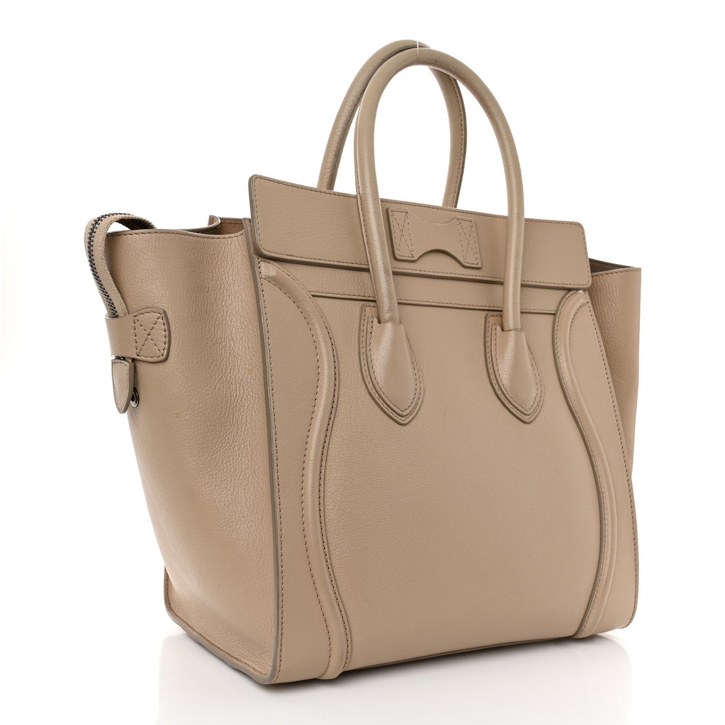 Drummed Calfskin Mini Luggage Dune