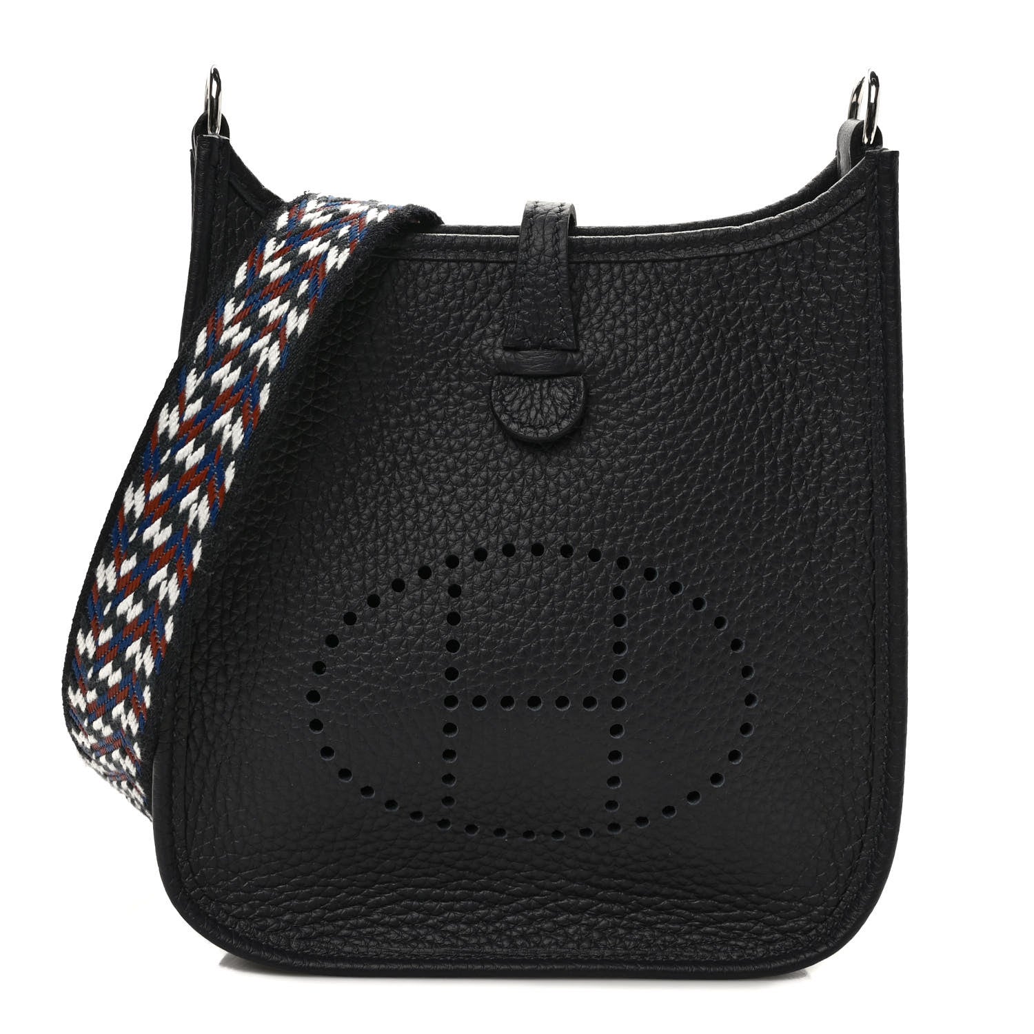 Hermes Taurillon Clemence Zigzag Evelyne TPM Caban Black Bleu Zellige Indigo 1 of 8