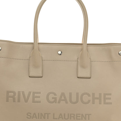 Saint Laurent Vitello Large Rive Gauche Tote Sea Salt 8 of 12