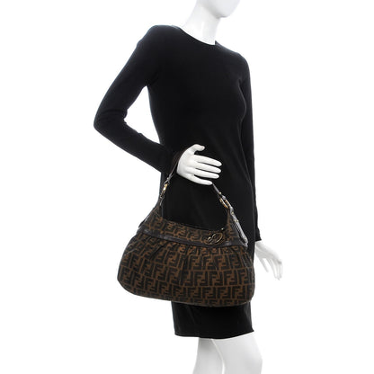 Fendi Zucca Cuoio Lucido Chef Hobo Tobacco Moro 2 of 10