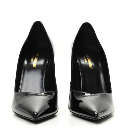Saint Laurent Patent Calfskin Kiki 100 Pumps 39 Black 2 of 8