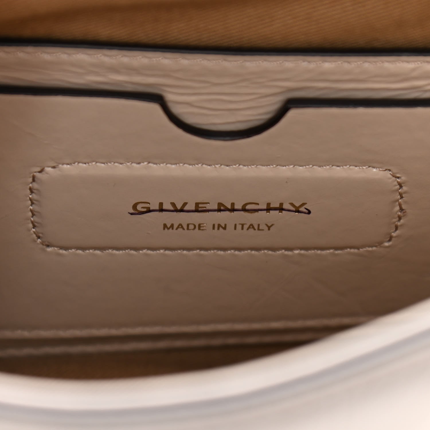 Givenchy Creased Patent Calfskin Small ID Flap Dune 6 of 10