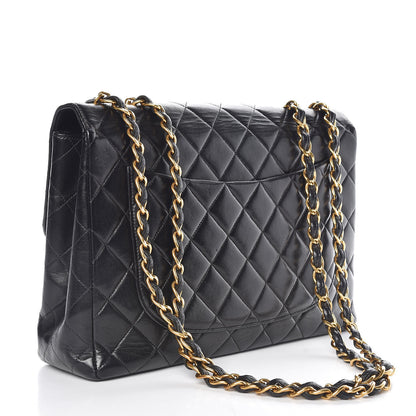 Chanel Lambskin Quilted Jumbo Single Flap Black 3 of 11