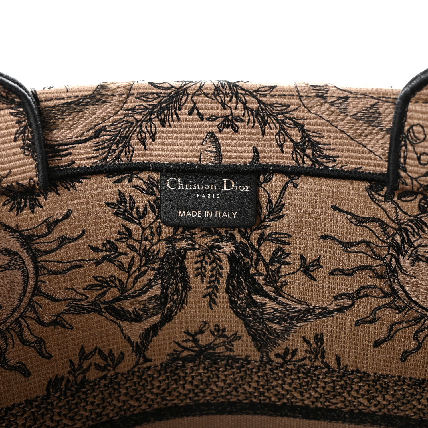 Christian Dior Canvas Embroidered Large Toile de Jouy Soleil Book Tote Beige 6 of 9