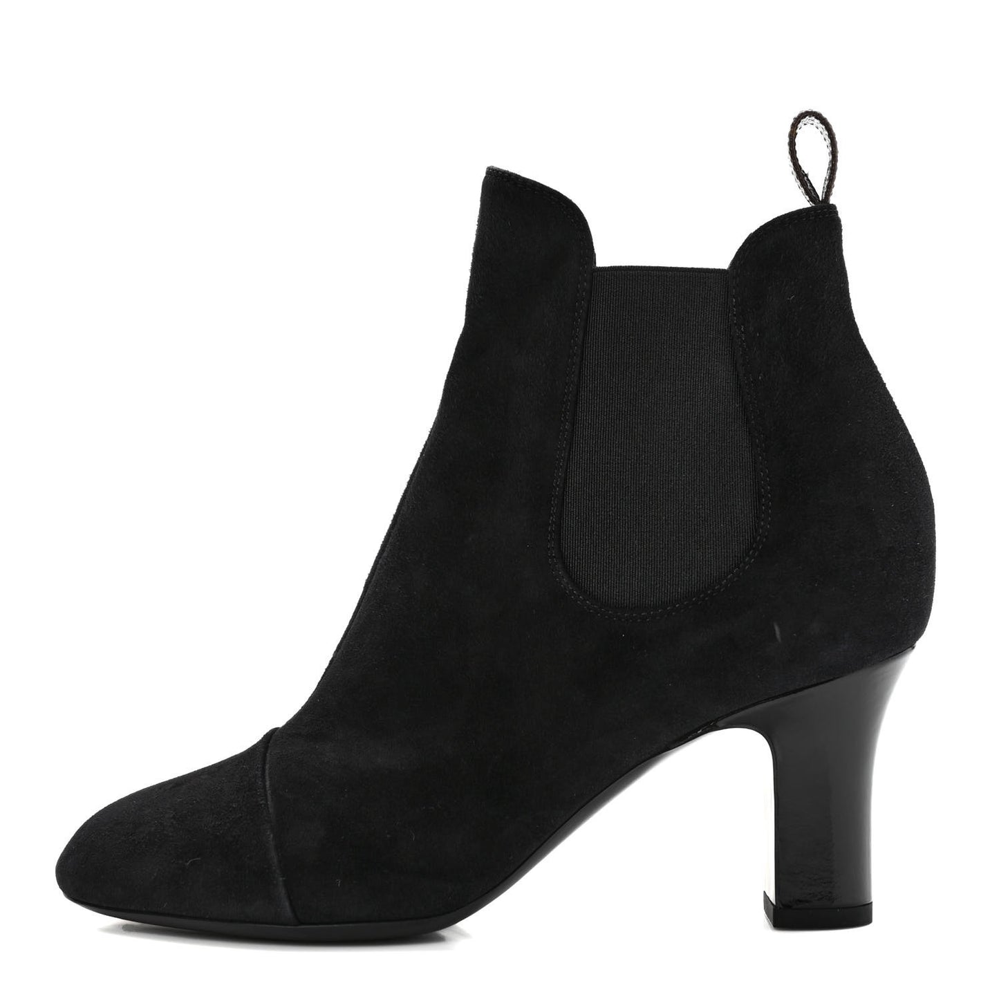 Suede Monogram Uniformes Cap Toe Chelsea 75mm Ankle Boots 36.5 Black