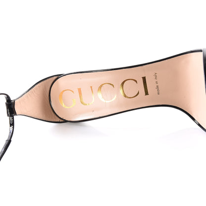 Gucci Patent Crystal Sandals 39 Black 7 of 8