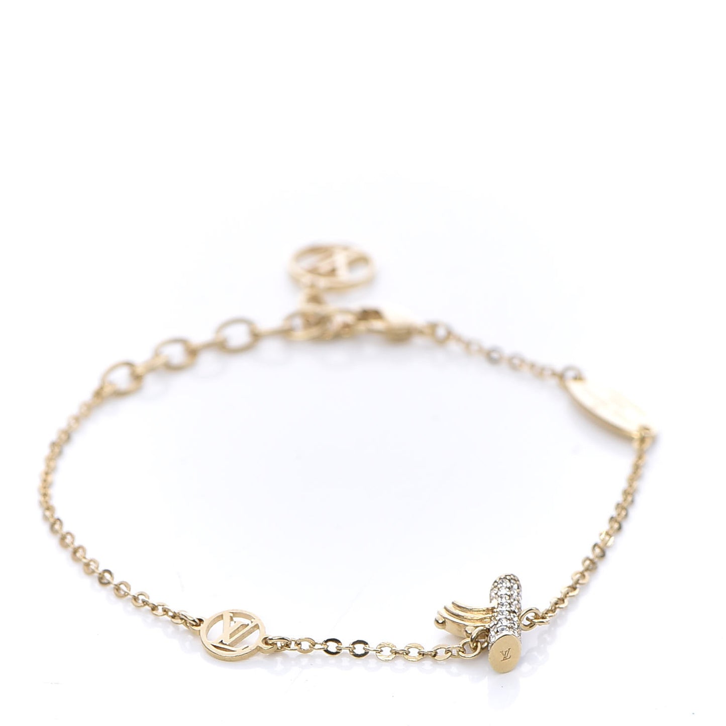 LV And Me Strass Letter Y Bracelet Gold