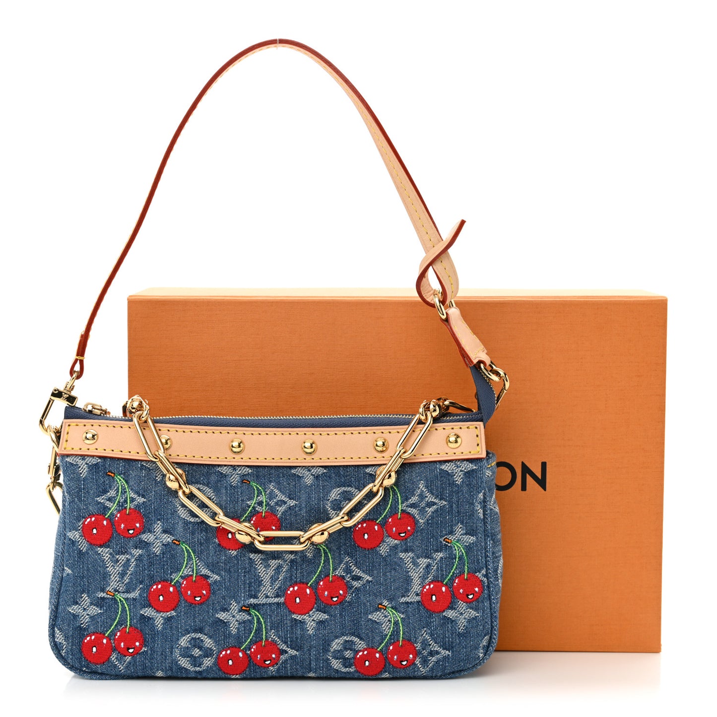 LV X TM Monogram Denim Cerises Pochette Accessories