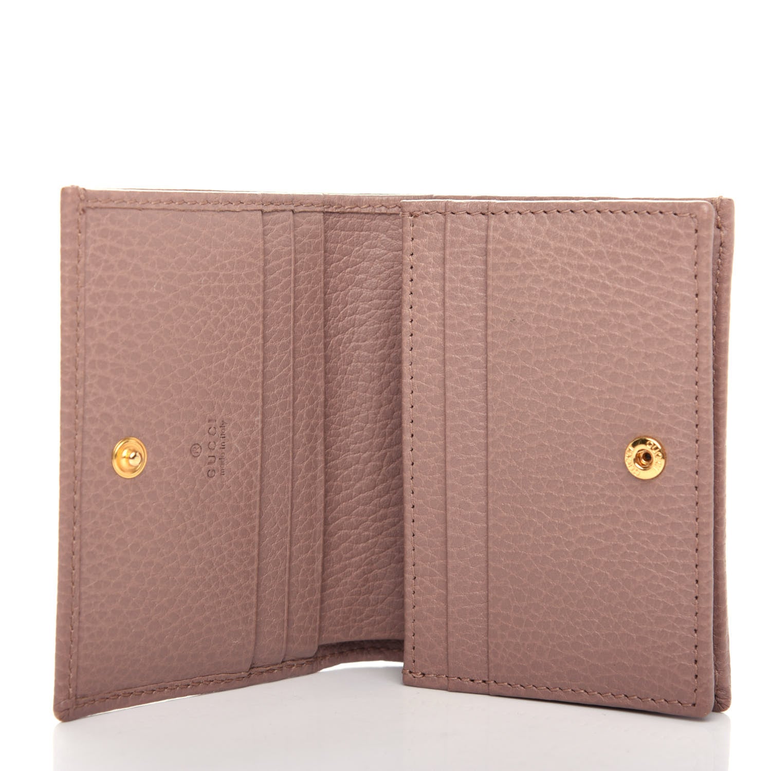 Gucci Pebbled Calfskin GG Marmont Card Case Porcelain Rose 5 of 7