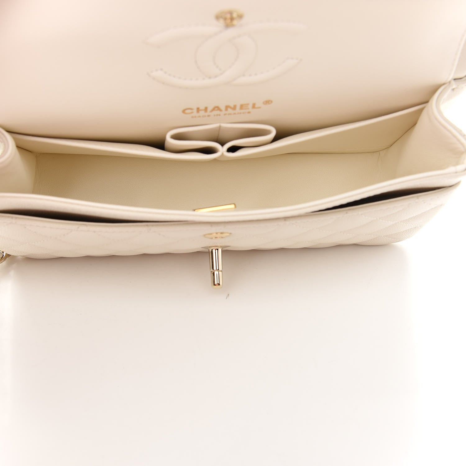 Chanel Caviar Quilted Small Double Flap White 4 of 8