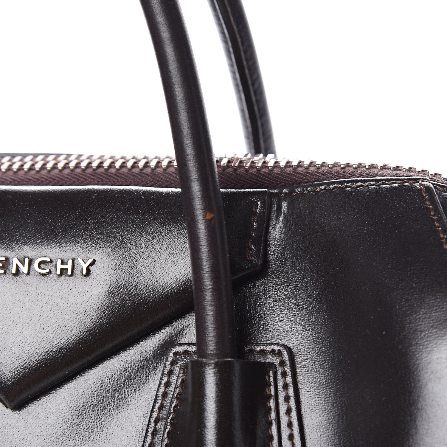 Givenchy Shiny Lord Calfskin Medium Antigona Dark Brown 9 of 12