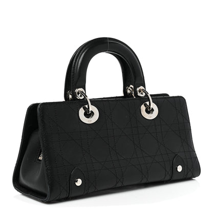 Christian Dior Calfskin Cannage Stitched Small Lady East West Lady Dior Black 3 of 11