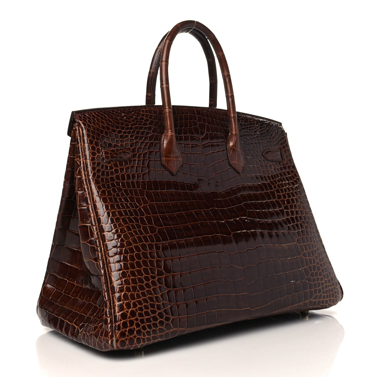 Shiny Porosus Crocodile Birkin 35 Miel