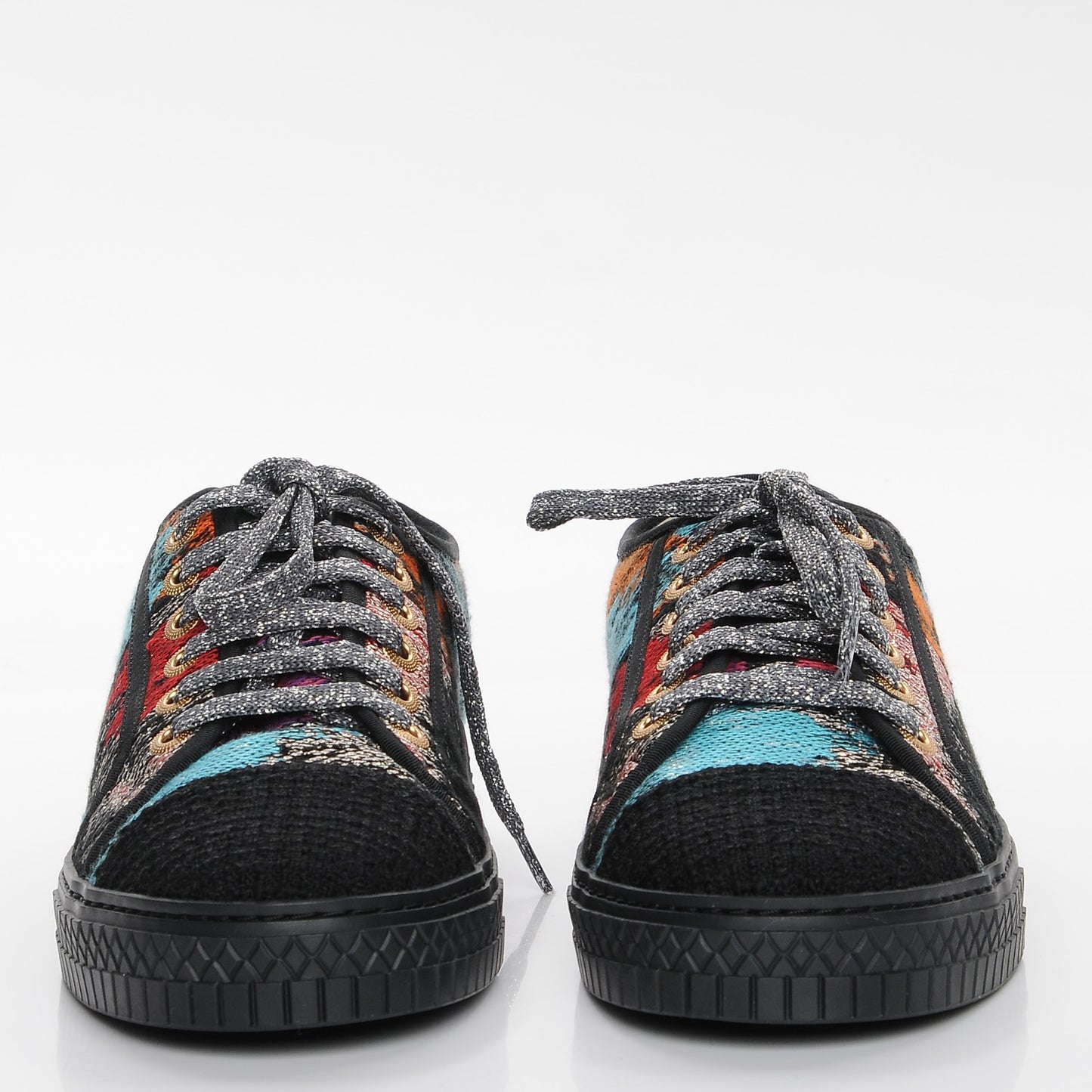 Tweed Low Top Sneakers 39 Multicolor Black