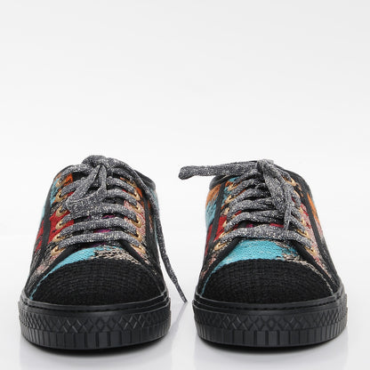 Chanel Tweed Low Top Sneakers 39 Multicolor Black 2 of 9