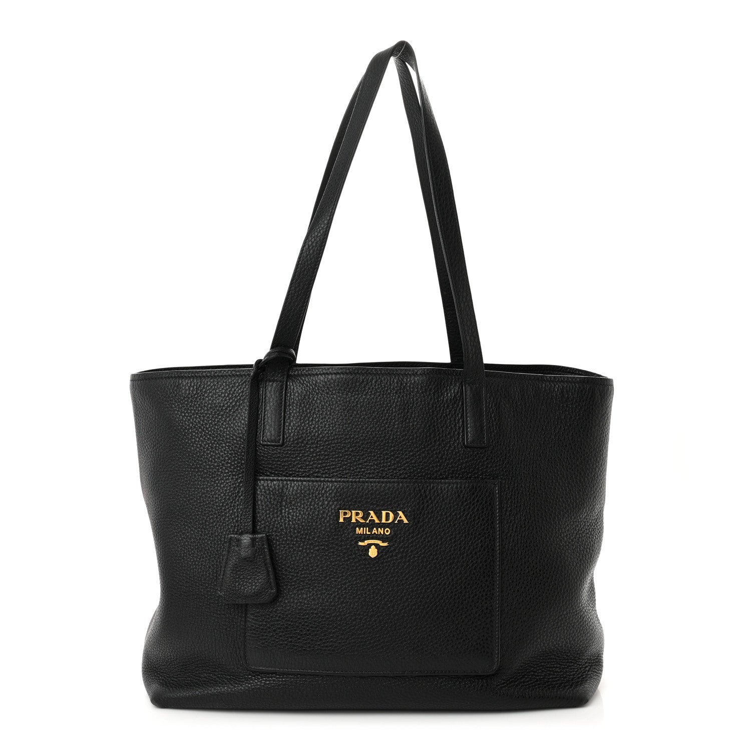 Prada Vitello Daino Pocket Shopping Tote Black 1 of 10
