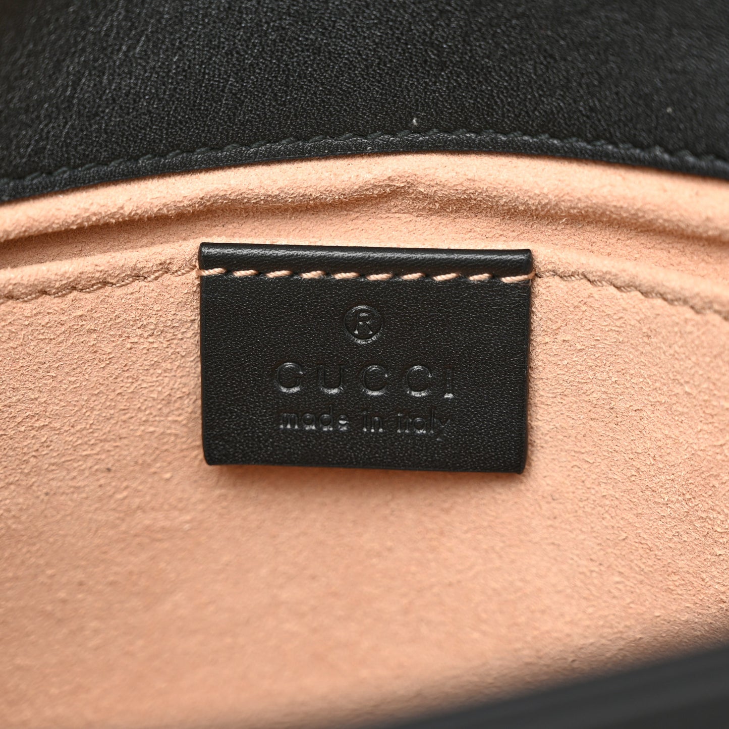 Calfskin Matelasse Pearly GG Marmont Chain Belt Bag Black