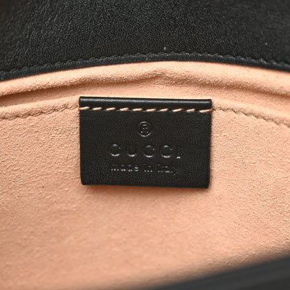 Gucci Calfskin Matelasse Pearly GG Marmont Chain Belt Bag Black 6 of 11