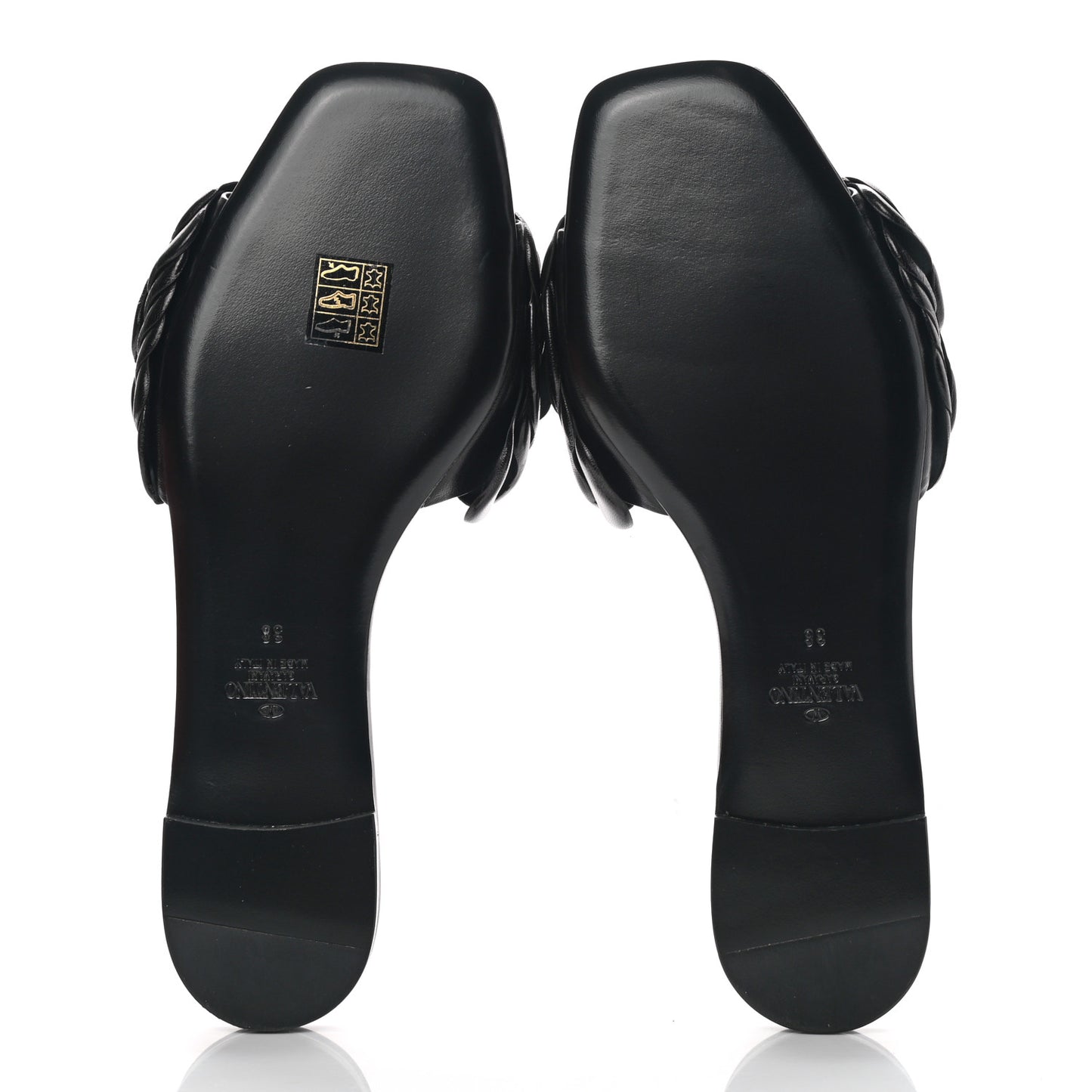 Nappa Atelier 03 Rose Edition Slide Sandals 38 Black