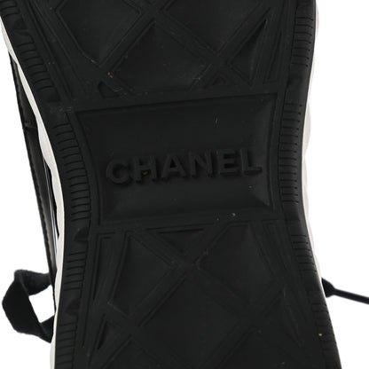 Chanel Velvet Calfskin Mixed Fibers CC Sneakers 37.5 Black 6 of 9