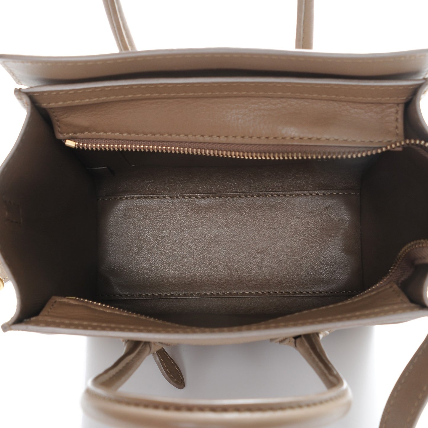 Smooth Calfskin Nano Luggage Camel