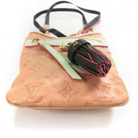 Monogram Leather Underground Flat Messenger Rose