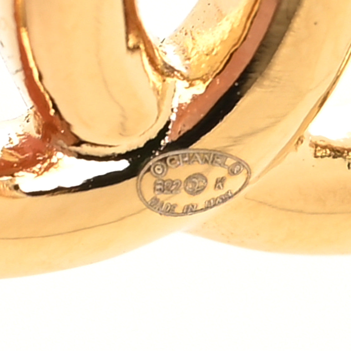 Crystal Wheat CC Earrings Gold