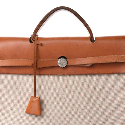 Hermes Toile Vache Calfskin Herbag 39 MM Natural 17 of 17