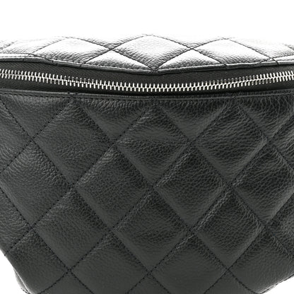 Chanel Grained Calfskin Quilted Waist Belt Bag Black 8 of 10