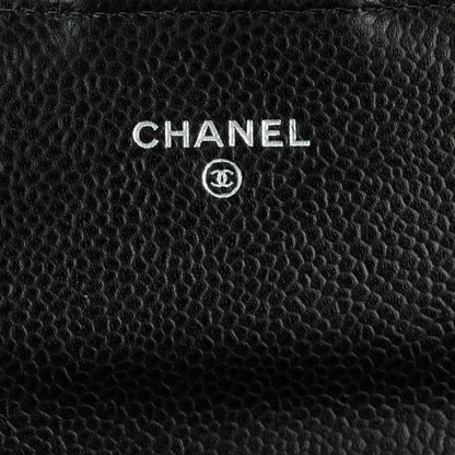 Chanel Caviar Quilted Large Gusset Flap Wallet Black 6 of 8