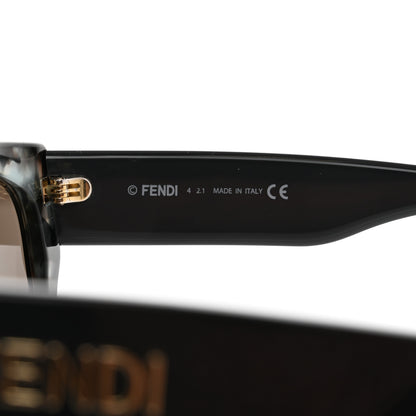 Fendi Acetate Fendi Butterfly Sunglasses FE40017I Shiny Acqua Grey Havana Dark Brown 6 of 8
