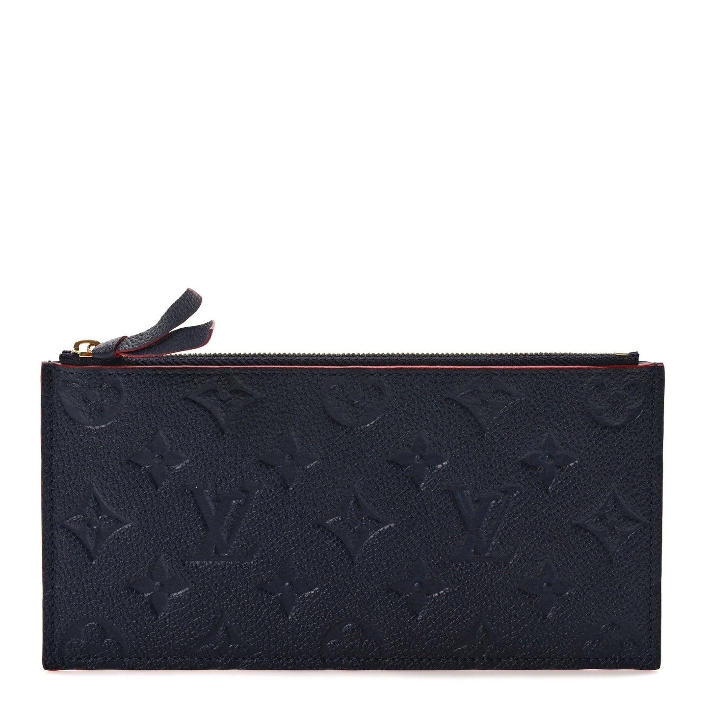 Empreinte Felicie Chain Wallet Zippered Insert Marine Rouge