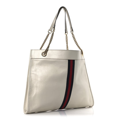Gucci Calfskin Large Rajah Chain Tote White 4 of 13