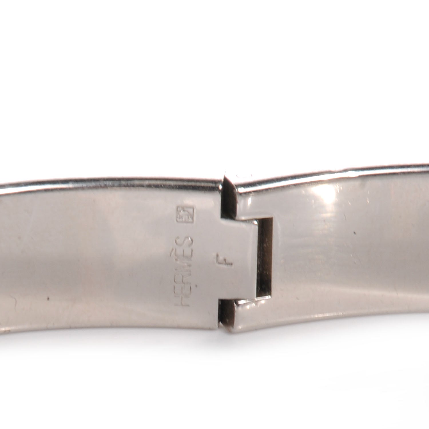 Hermes Narrow Enamel Clic Clac H Bracelet Marron Glace PM 4 of 4