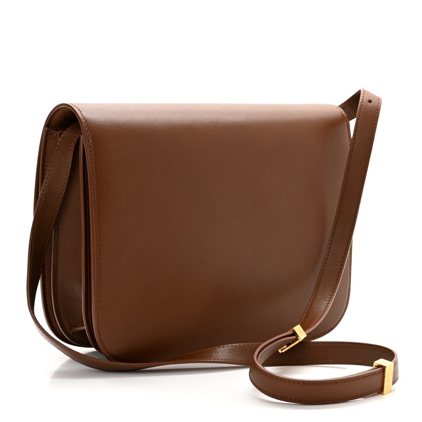 Box Calfskin Medium Classic Box Flap Bag Camel