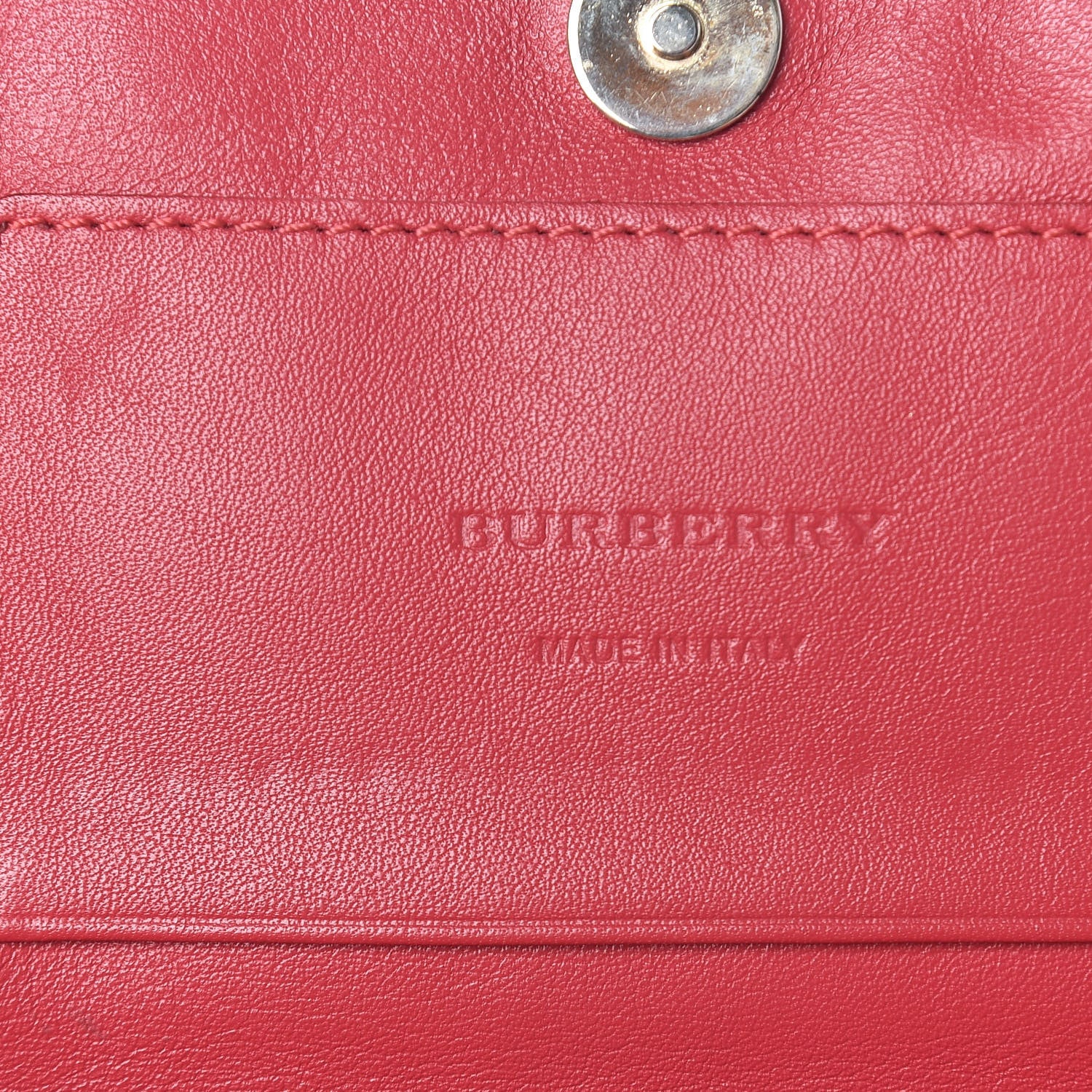 Burberry Calfskin Wallet On Chain Crimson Pink 10 of 11