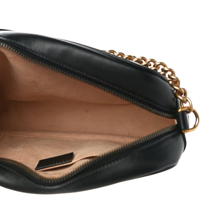 Gucci Calfskin Matelasse Small GG Marmont Chain Shoulder Bag Black 5 of 18