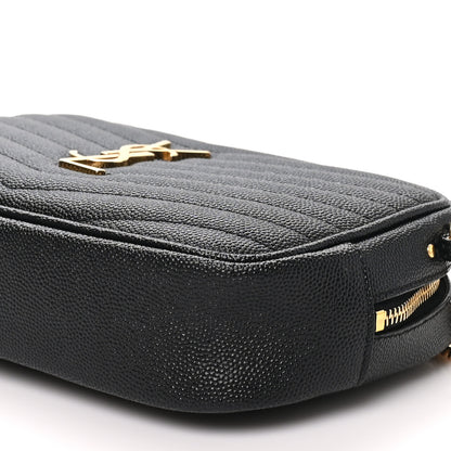 Saint Laurent Grain De Poudre Matelasse Monogram Mini Lou Camera Bag Black 10 of 10