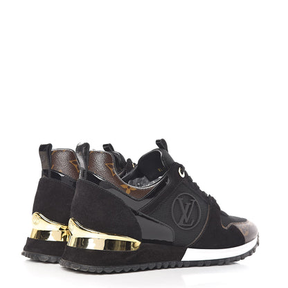 Louis Vuitton Suede Monogram Run Away Sneakers 38.5 Black 4 of 10