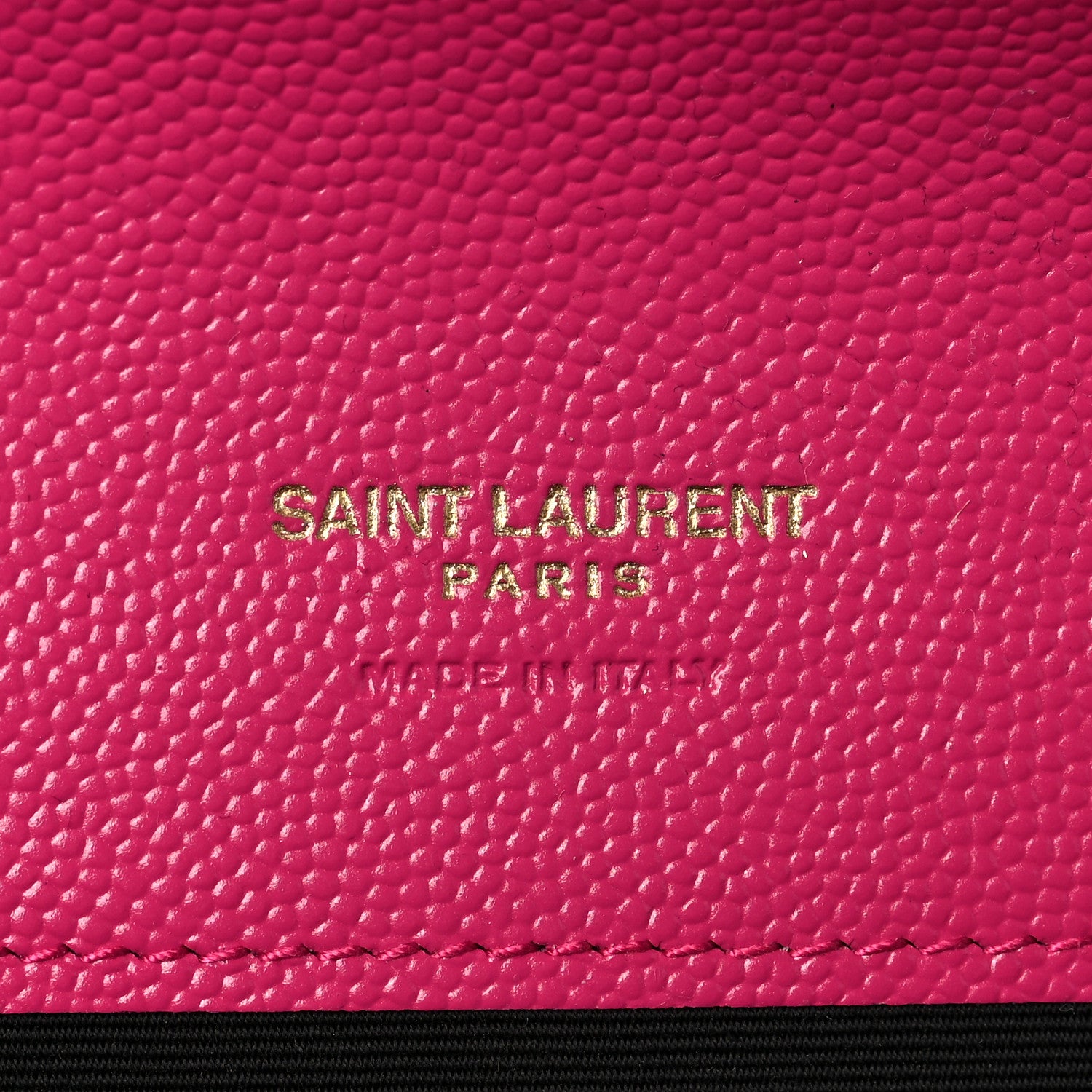 Saint Laurent Grain De Poudre Matelasse Chevron Monogram Envelope Clutch Fresh Fuxia 6 of 7