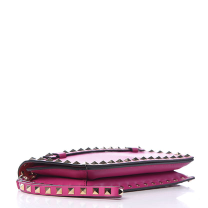 Valentino Garavani Nappa Small Rockstud Wristlet Clutch Fuxia 4 of 9