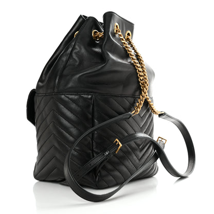 Saint Laurent Lambskin Matelasse Monogram Joe Backpack Black 2 of 11