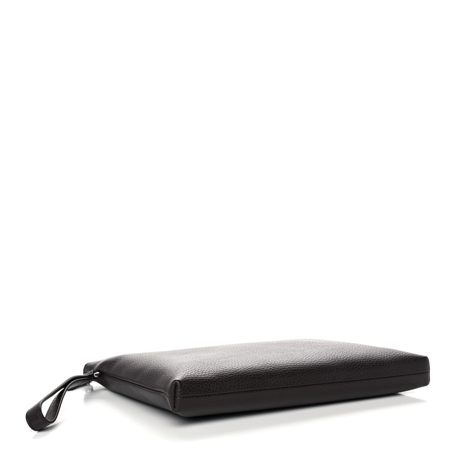 Gucci Grained Calfskin Zip Wristlet Pouch Black 4 of 11