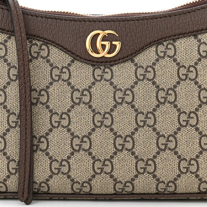 Gucci GG Supreme Monogram Textured Dollar Calfskin Small Ophidia Hobo Beige Ebony New Acero 8 of 11