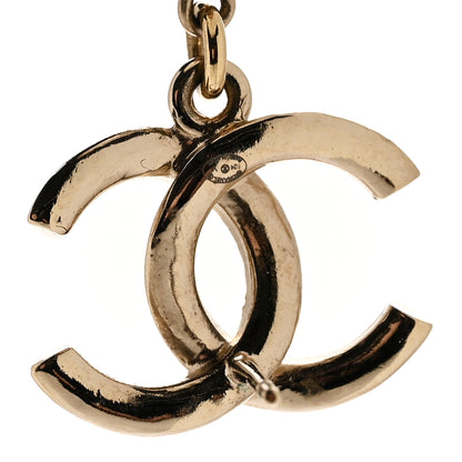 Chanel Pearl CC Heart Drop Earrings Gold 4 of 5