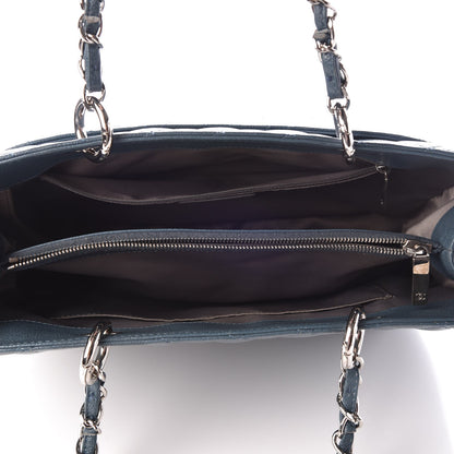 Chanel Caviar Quilted Grand Shopping Tote GST Dark Blue 5 of 11