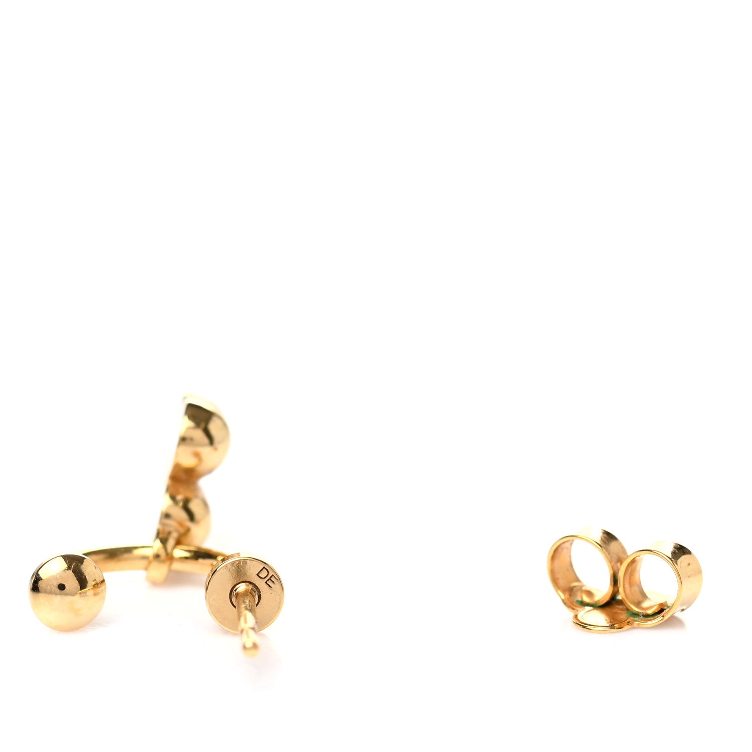 Louis Vuitton Brass Blooming Earrings Gold 3 of 5