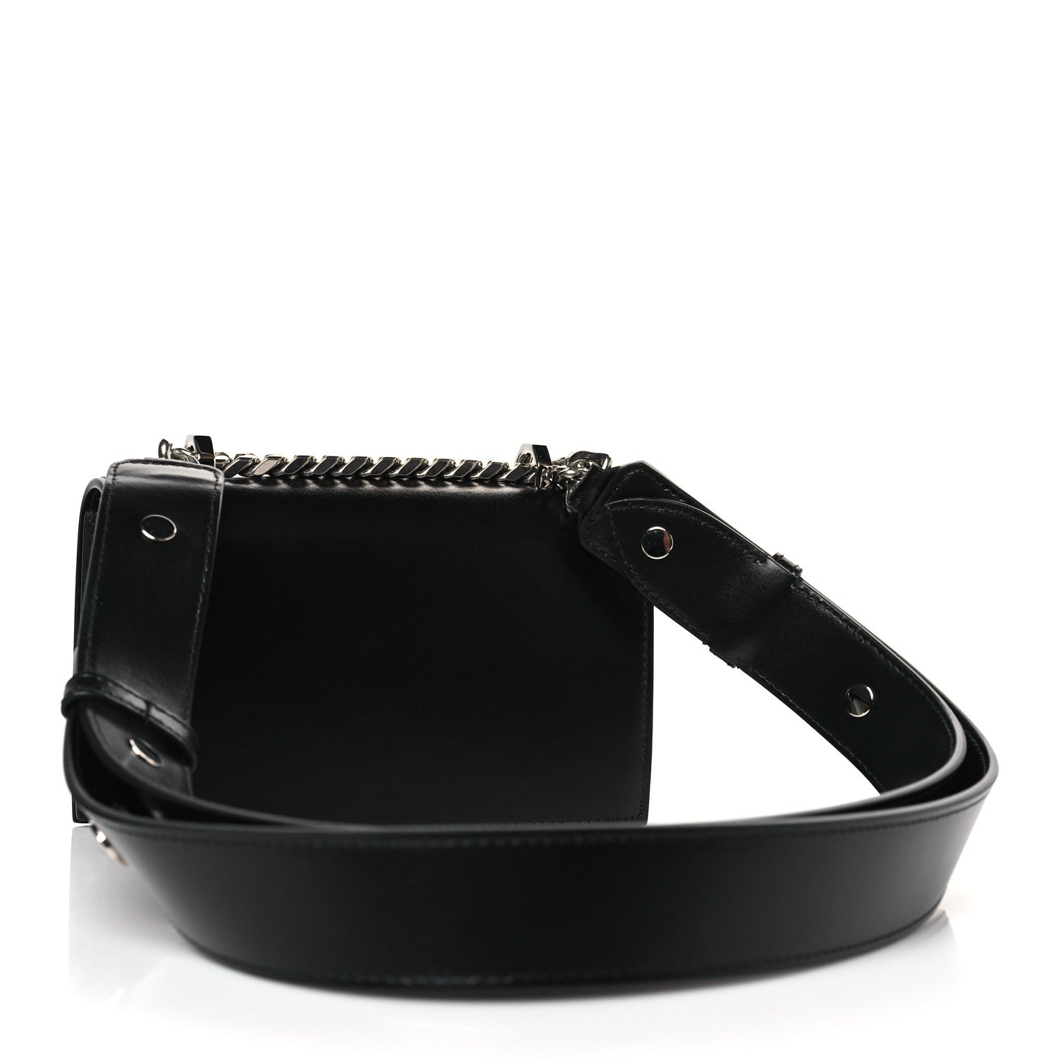 Alexander McQueen Calfskin Jeweled Mini The Biker Knuckle Satchel Black 3 of 9