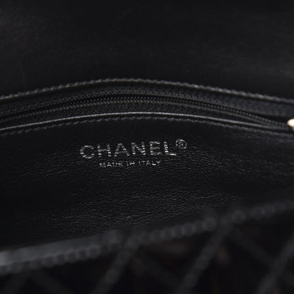 Chanel Lambskin Patent Classic Twist Crescent Flap Bag Black 7 of 9